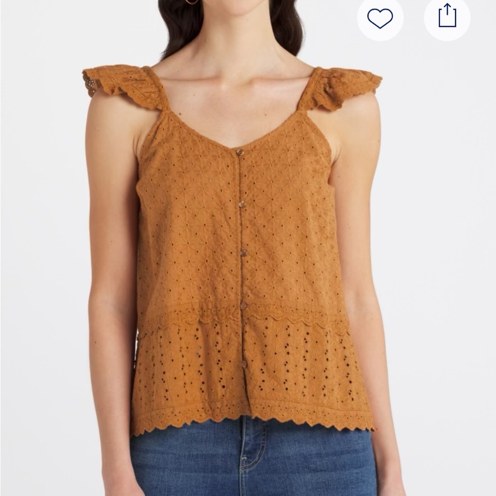 DESIGN HISTORY mustard Anders Button Detail Blouse